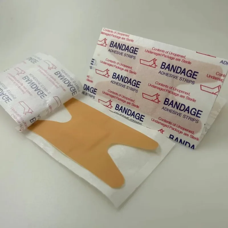 Kit de primeiros socorros adesivo impermeável, bandagem adesiva, borboleta, H-Shaped, PE, Band-Aid, 100pcs