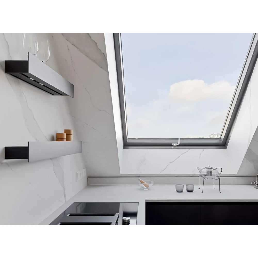 Aluminum Alloy Louver Glass Roof Skylight with Tempered Glass Energy Saving Dustproof Residential Commercial