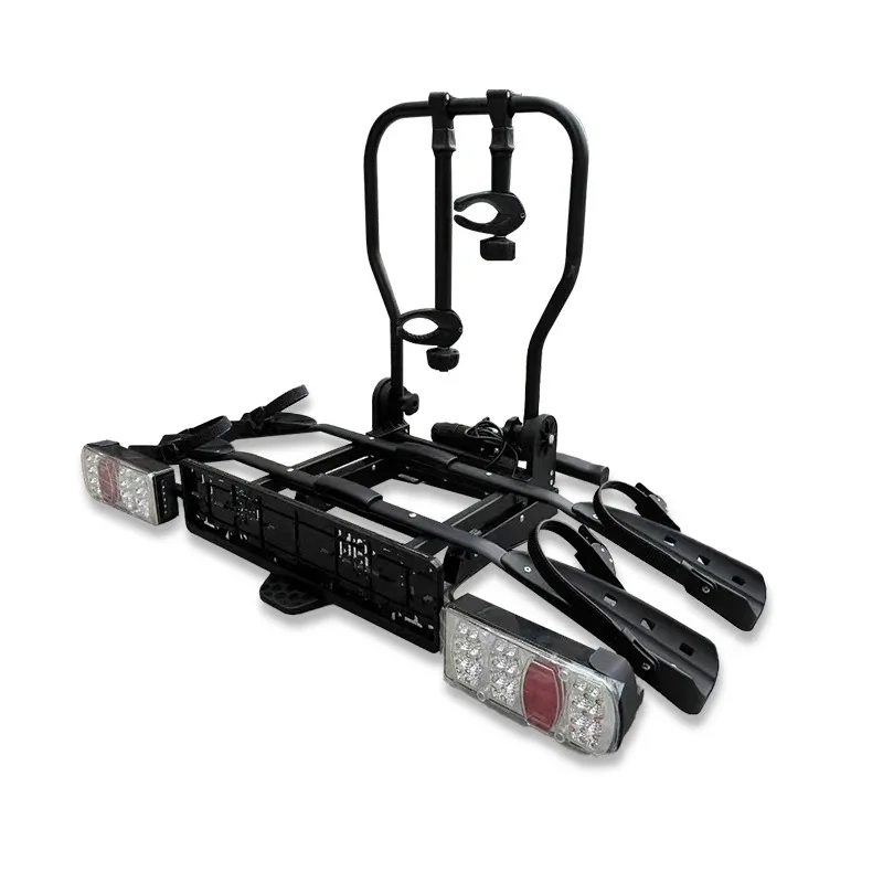 Car Hitch Bike Rack Aluminum Alloy 2 Bicycles Mount Rear Hitch with Licence Plate