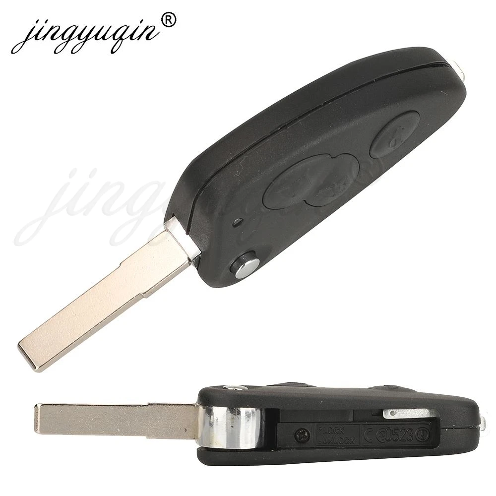 jingyuqin 433MHZ ID48 Chip Remote Car Key Combo Flip Fob 2/3 Button SIP22 Blade for Alfa Romeo 147 156 166 GT 159 1999-2008