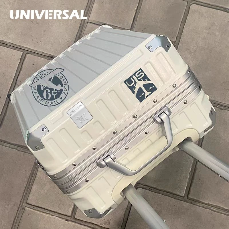 Maleta Little Diamond con marco de aluminio sólido, caja de viaje resistente a arañazos y al desgaste, maleta rígida de embarque, silenciosa y universal.