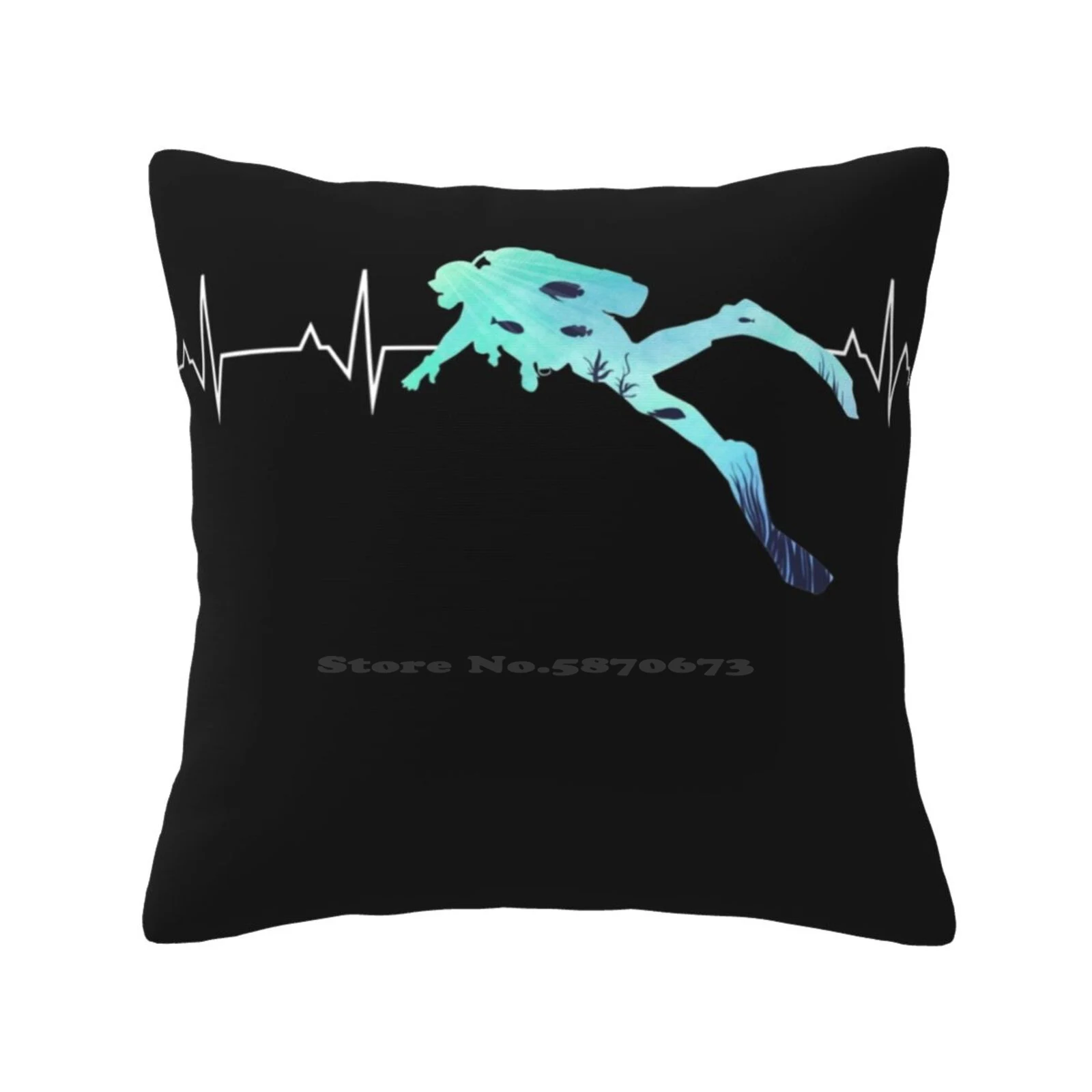 

Scuba Heart Beat-Best Gift For Diver Soft Comfortable Pillowcase Scuba Heart Beat Lovers Scuba Saying Scuba Diver Quote