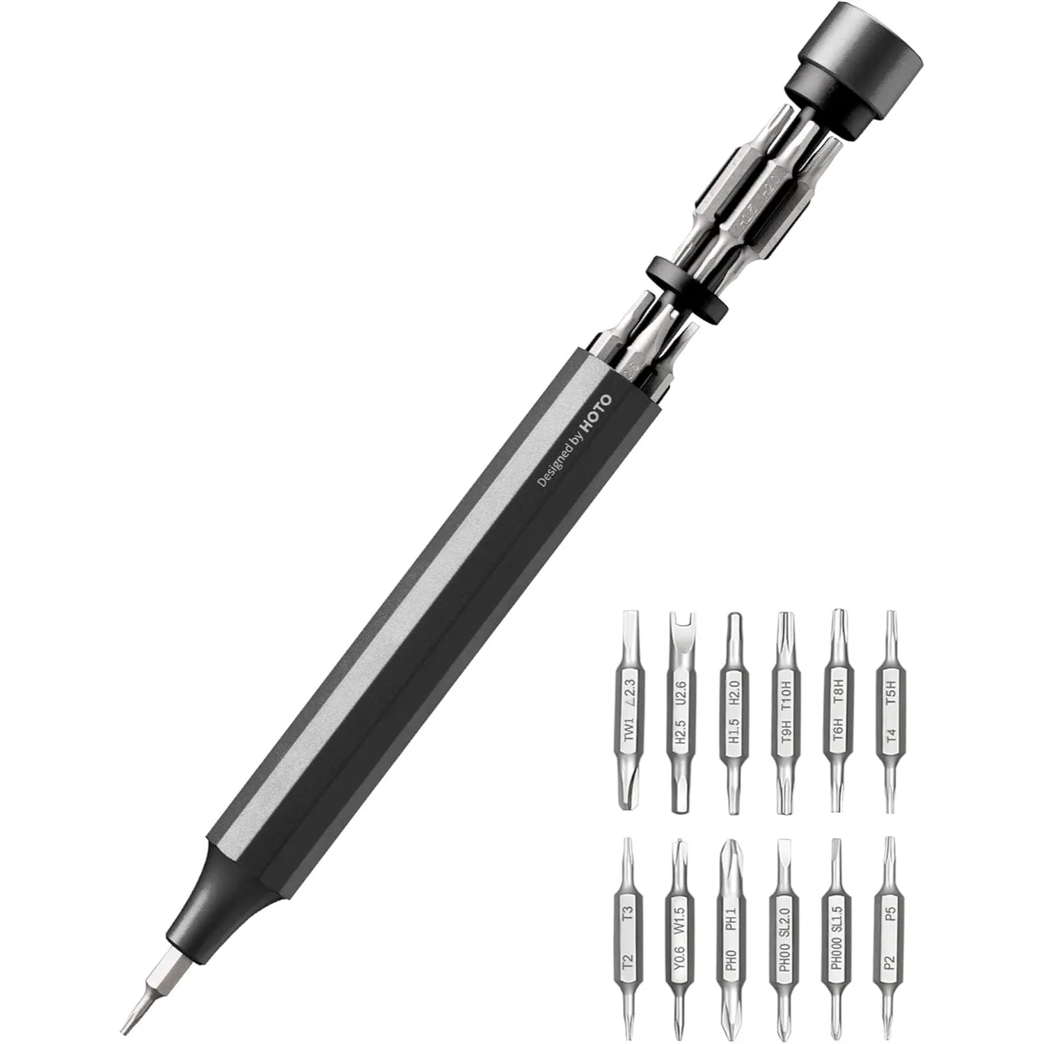 

24 In 1 Mini Screwdriver Set Magnetic Torx Bit Set Eyeglass Repair Kit EDC Pen Screwdriver For Electronics Watches Phones Laptops Cameras Gadgets Slate Grey