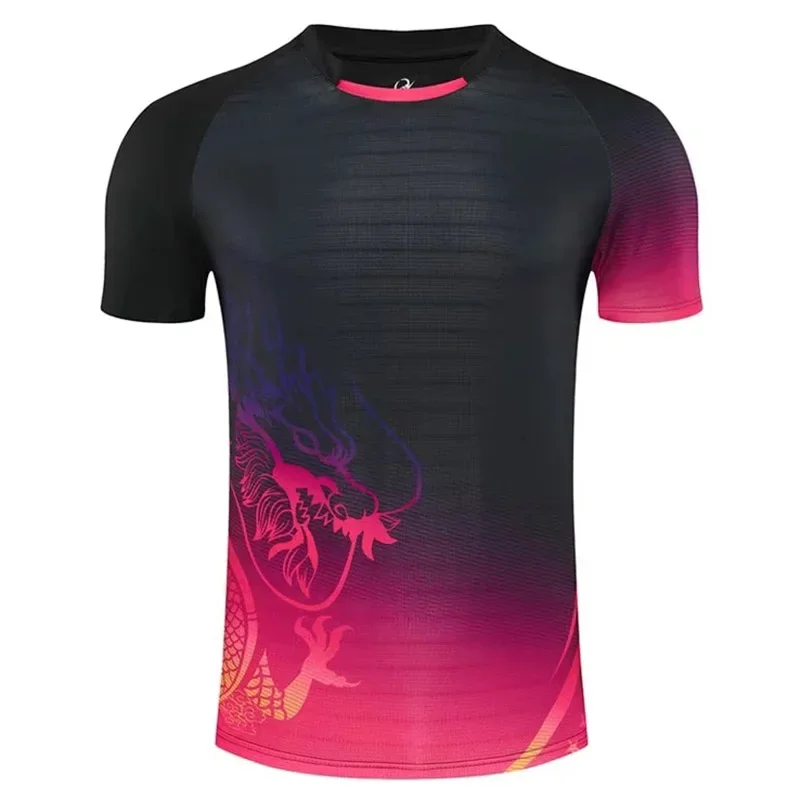 Tennis T-shirt For Men Women Girls Boys Table Tennis Tee Shirts Couple Print Short Sleeve Ping Pong Volleyball Badminton Uniform