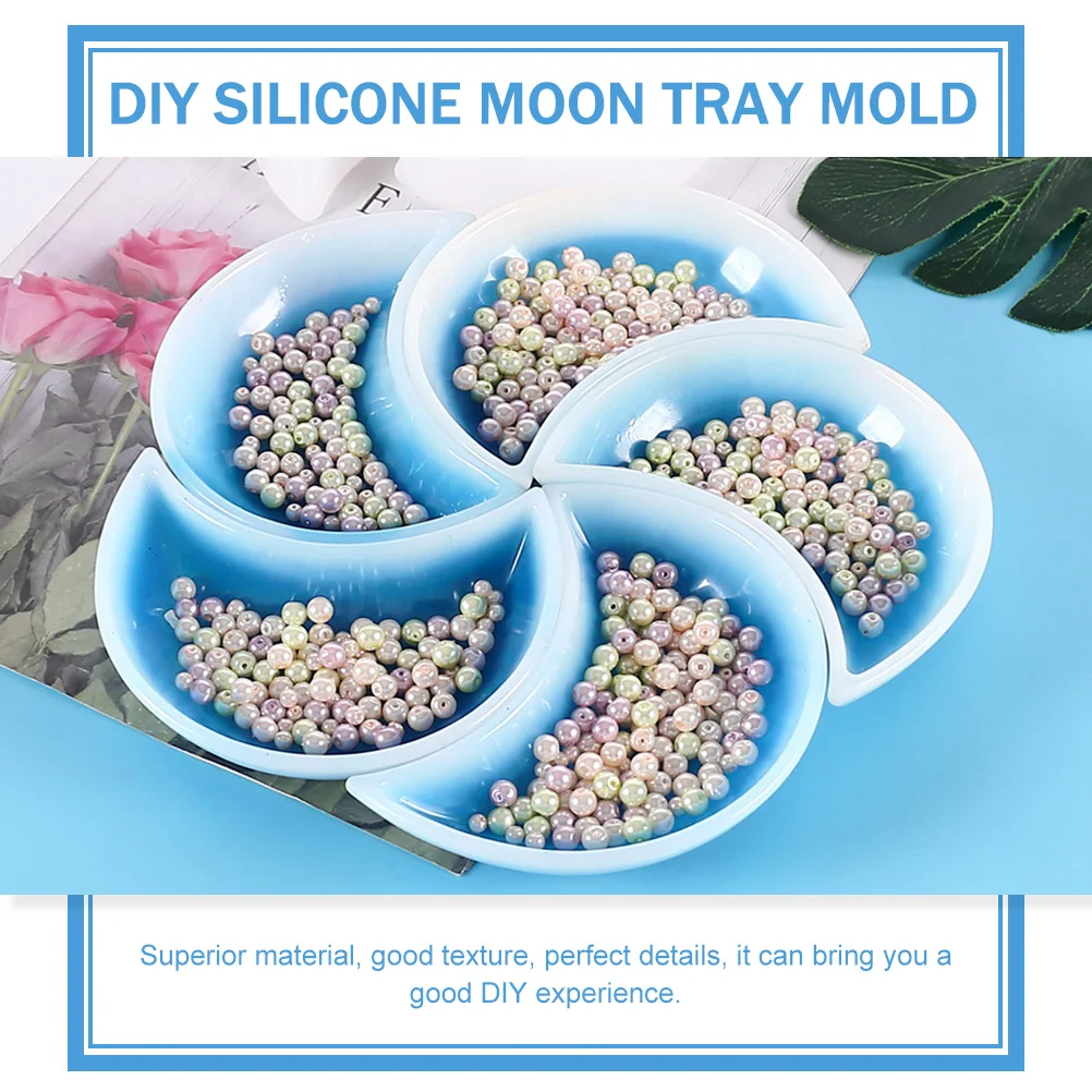 

Moon Shape Mold DIY Moon Shape Silicone Mold Crafts Tray Epoxy Resin Casting Non Stick Flexible Jewelry Accessories Part