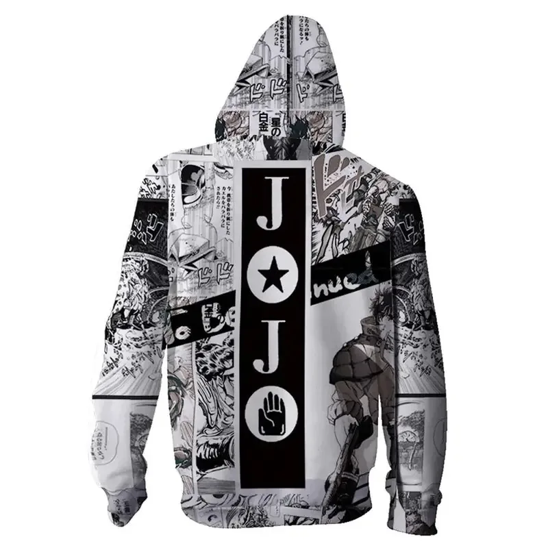 l2025l Halloween Anime Jojo Bizarre Adventure Hoodie Sweatshirt Kira Yoshikage Cosplay Costume Joestar Kujo Jotaro Hooded Sweate