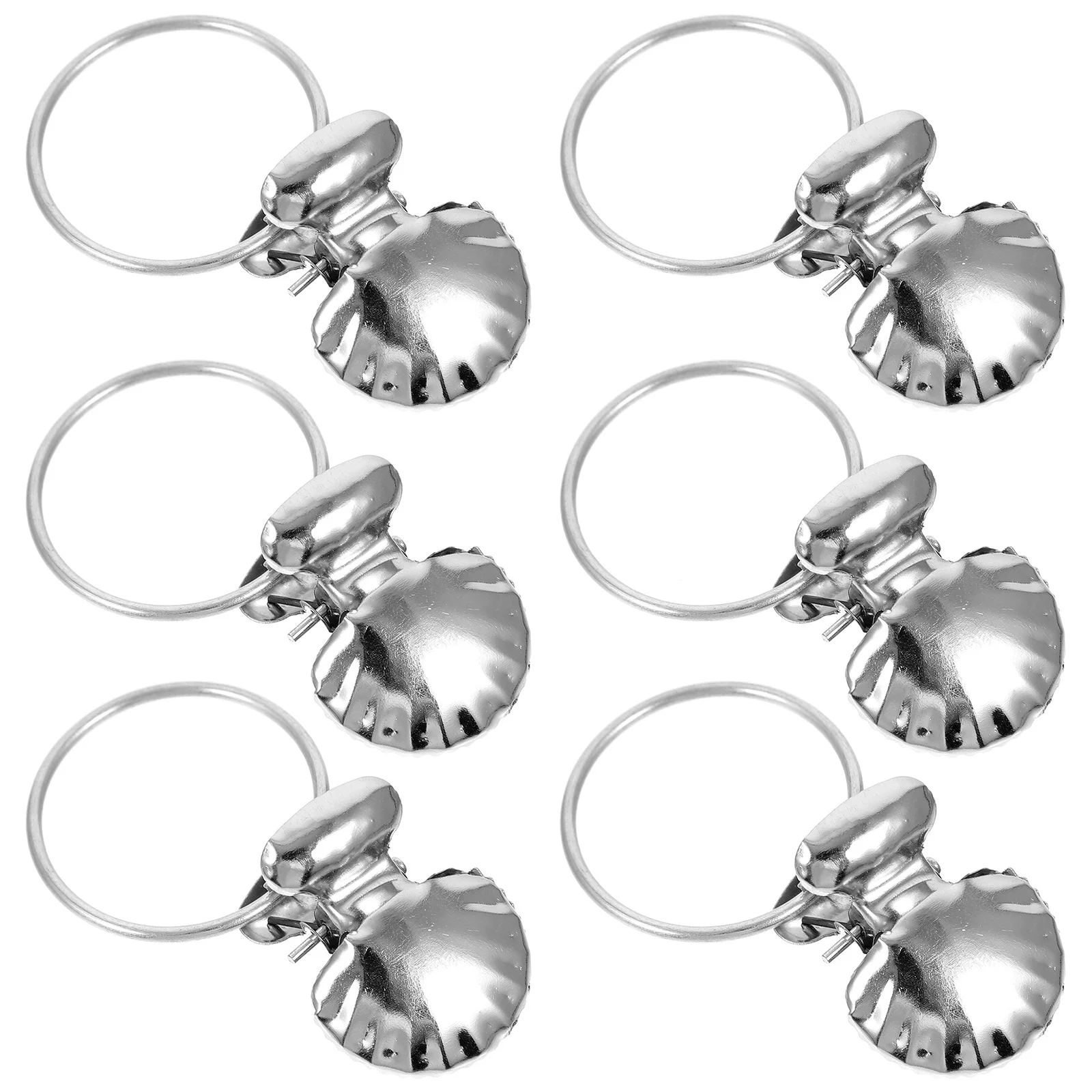 

30Pcs Bath Curtain Hooks Stainless Steel Heavy Duty Rustproof Shell Design for Bathroom Shower Decor Home Office Hotel Use