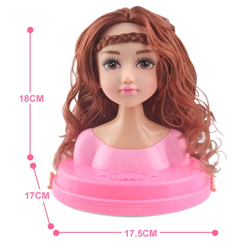 Mannequin de maquillage demi-corps pour enfants, tête de mannequin, jouet de maison de jeu, habillage de princesse, pratique du maquillage, peignage des cheveux, jouet de tressage, mode