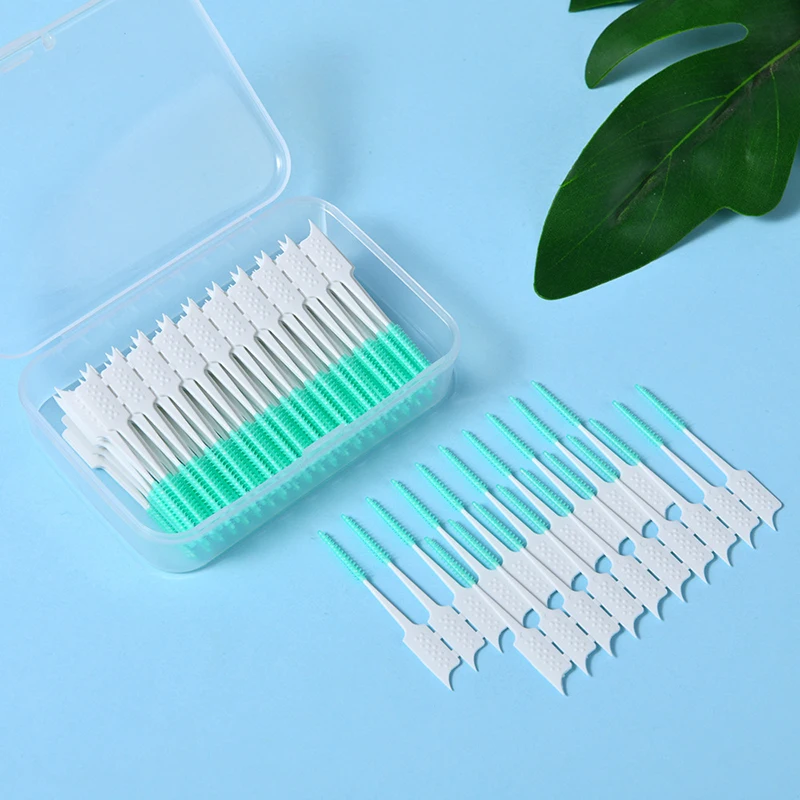 Teeth Floss Oral Hygiene Teeth Cleaning Interdental Brushes Silicone Toothpicks Soft Bristle Clean Between Teeth Toothbrush