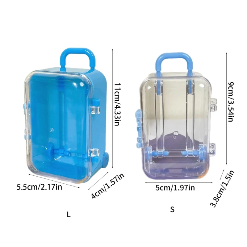 Vali Mini Hình Son Môi Nữ Thẻ Nhỏ Hộp Bảo Quản Hành Lý Búp Bê Đồ Chơi Dropsale