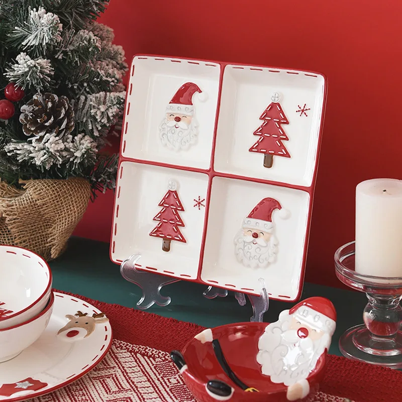 Santa Christmas Ceramic Snack Dish 4