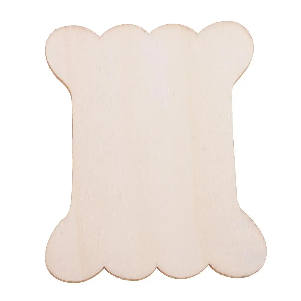Handmade Natural Wooden Floss Bobbins Cute Bone Shaped Thread Organizer for Knitting and Needlework Projects