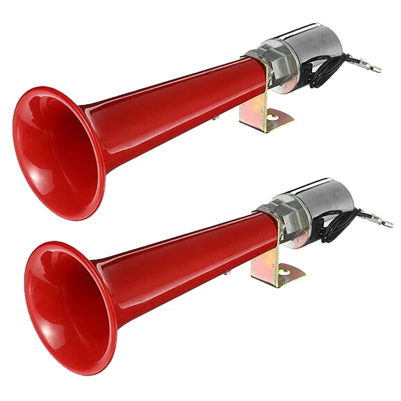 2X 12/24V 180DB Super Loud Air Horn Trumpet For Car Truck Boat Train With Air Brake