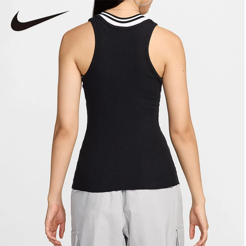 Nike 2PCS Womens Sports Suit Sleeveless Breathable Knitted Sports Tank Top and DRI-FIT Sports Shorts FZ1143-010+DH7161-010 view 2
