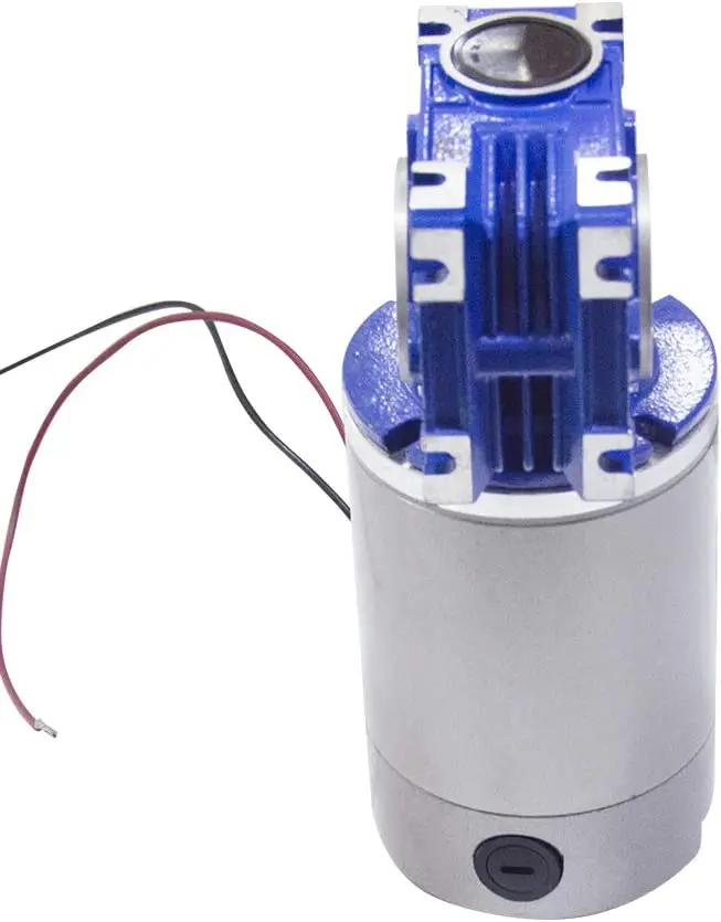 Bemonoc High Torque DC Motor 12V 30RPM Power 60W Turbine Worm Gear Reduce with Gearbox Speed Reducer Ratio 60/1