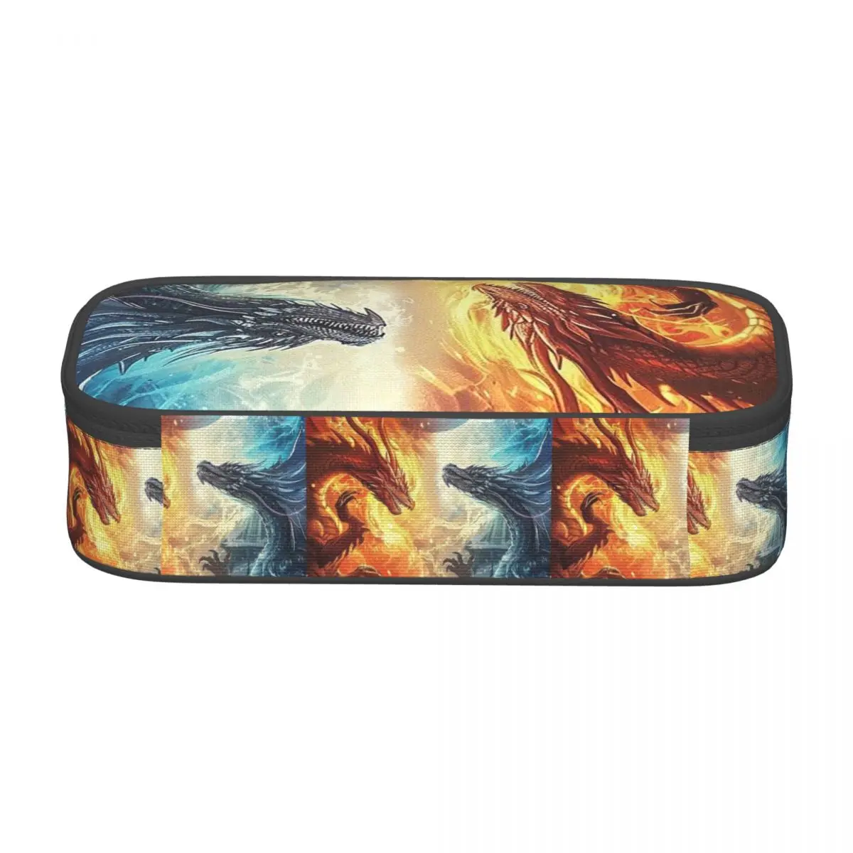 Red Fire Dragon Pencil Cases for Student Pen Box Pencil Bag Big Capacity Pencil Pouch Pen Holder