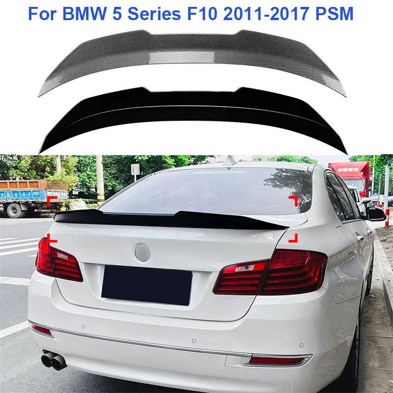 

Glossy black Tail top wind Spoilers Wings Rear Top Trunk Roof Sport Spoiler Wing Styling For BMW 5 Series F10 2011 - 2017 PSM