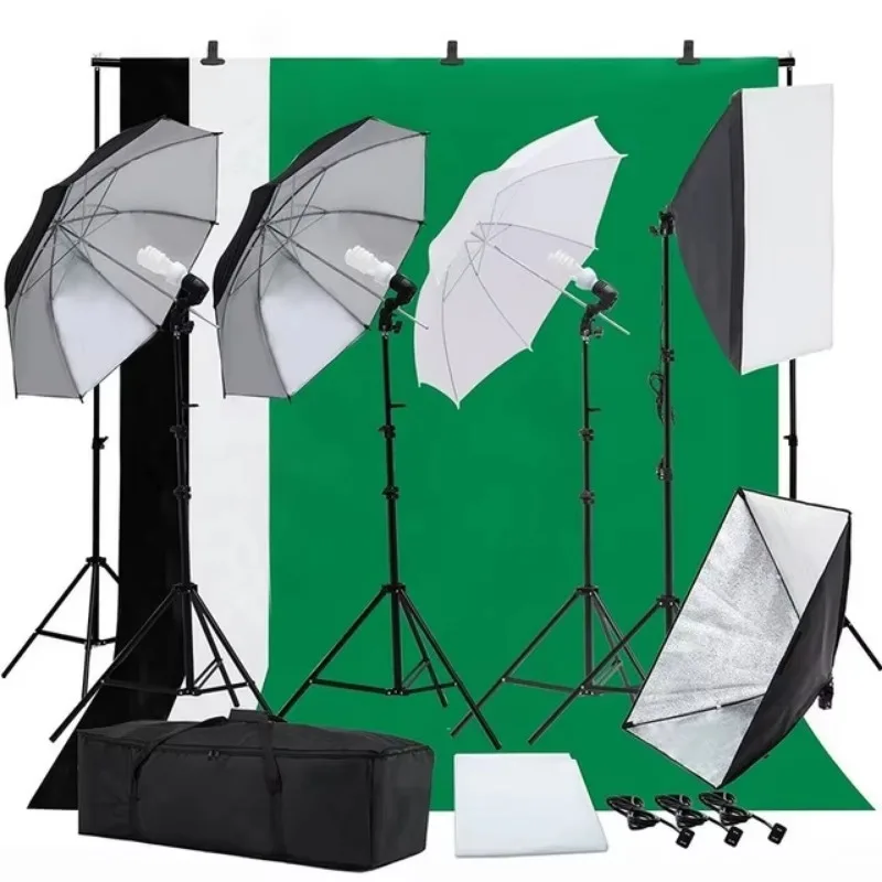 All Photo Accessories Wired Soft Box Lamp Holder Photo Studio Kit Photography