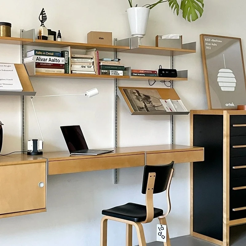 Living room second-hand suspended storage shelf partition system shelf wall hanging multi-layer marine board bookshelf