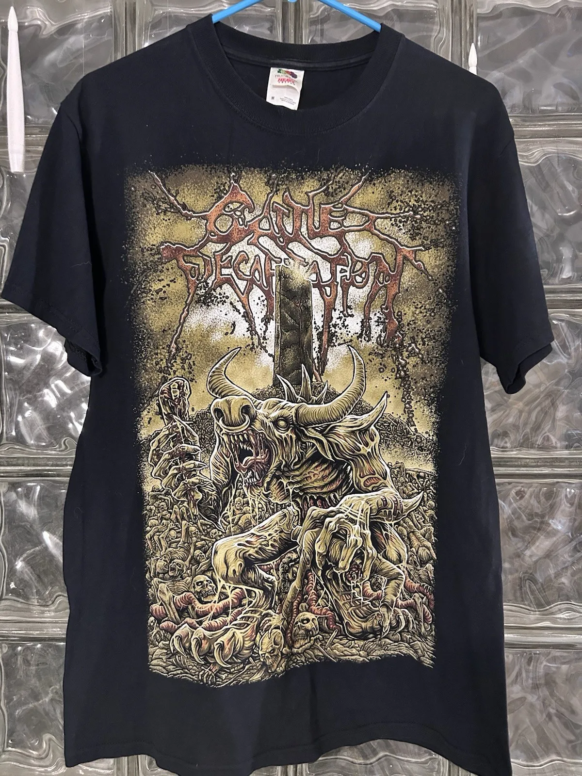 تي شيرت تقسيم الماشية Sz M 2012 Death Metal Grindcore Misery Index Carcass #1