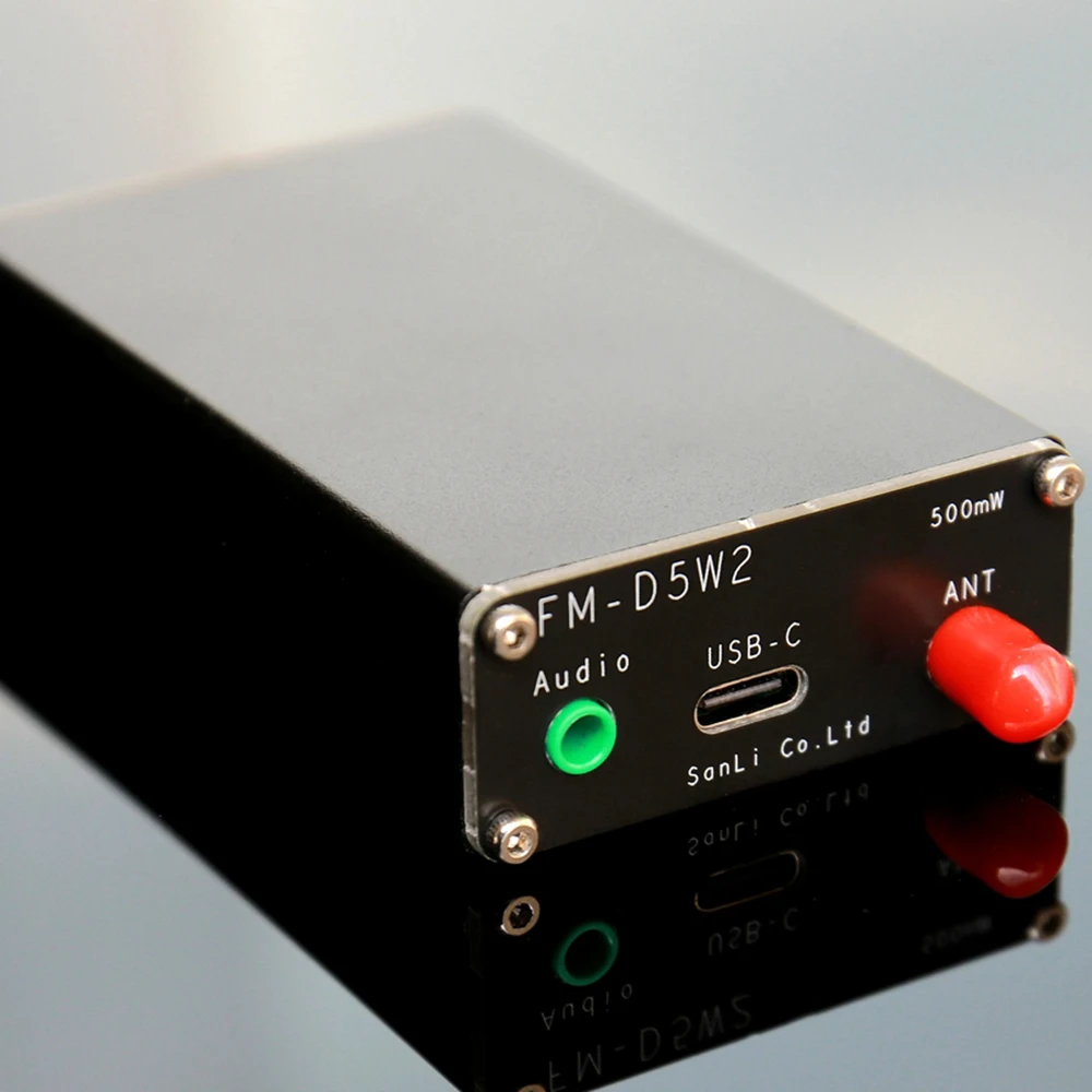 Imagem -03 - Transmissor fm 76108mhz Digital Display 0.5w 500mw Transmissor fm Estéreo Usb Tipo-c para Dsp Radio Broadcast Campus Station 2km