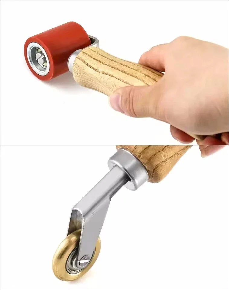 40mm Silicone Seam Roller, 6mm Brass Detail Penny Roller Smoothing Seam Roller for PVC/TPO/EPDM
