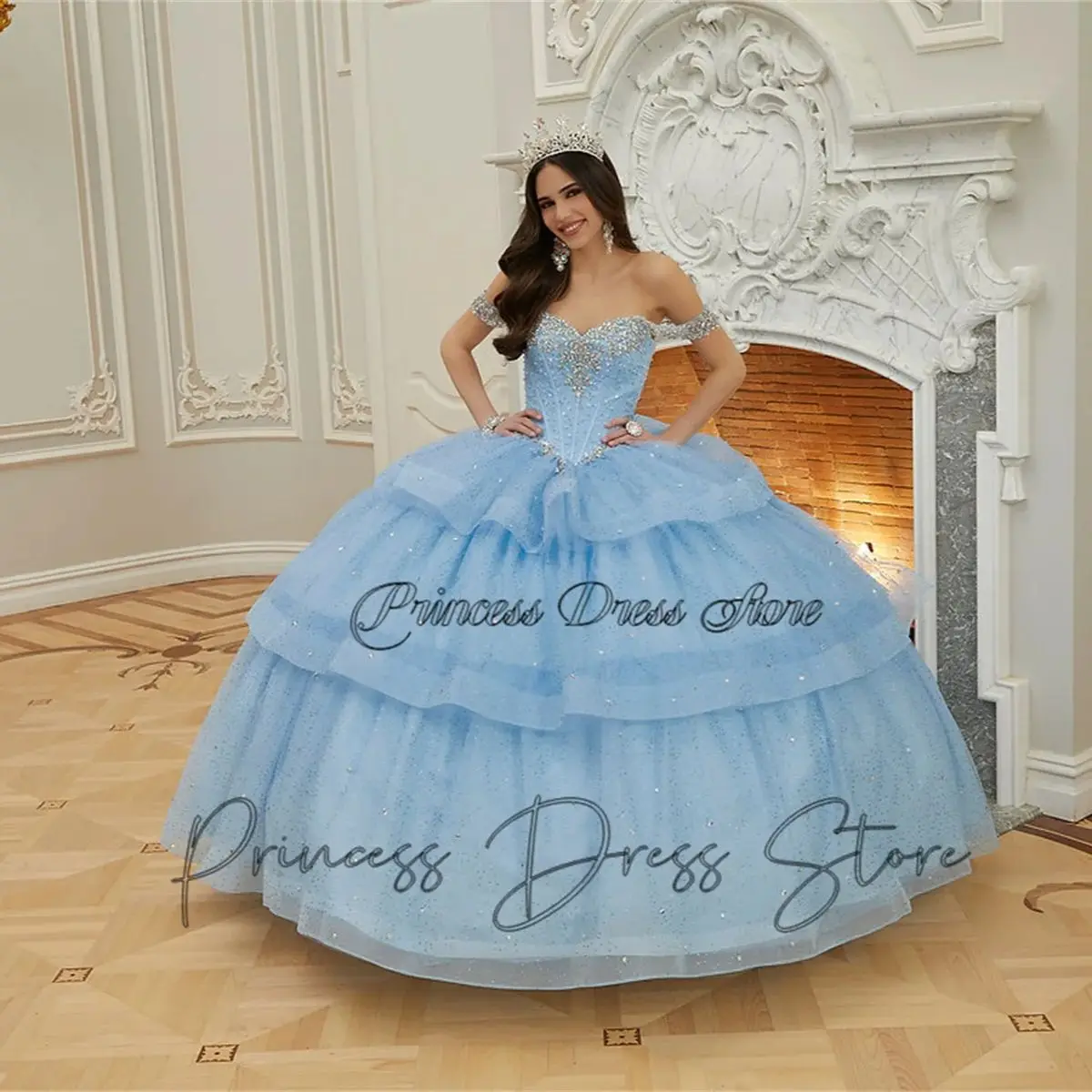 Glitter Rode Prinses Quinceanera Jurk Baljurk Lieverd Kralen Mexican Corset 16e Jurk Prom 15e Verjaardag Bruidsjurken