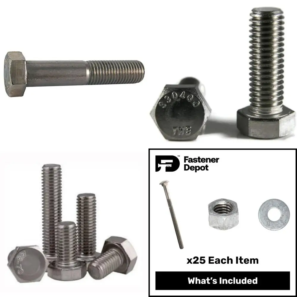 

Нержавеющая сталь M6-1,00 x 75 мм, винты с грубой шестигранной головкой и полной резьбой, 100 шт., высококачественные болты для промышленного использования