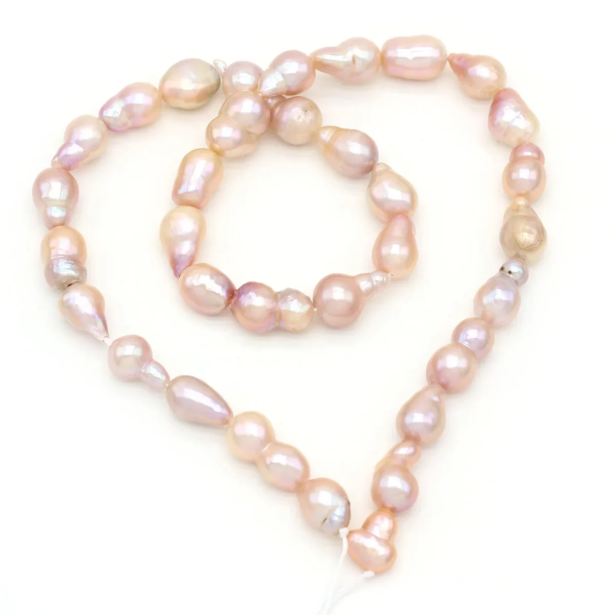 

Natural Freshwater Pearls Beaded Pink Irregular-shaped Spaced Loose Beads for Jewelry Making DIY Necklace Bracelet Accessories