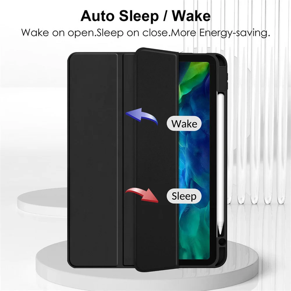 Novo caso para ipad pro 13/11 m4 ar 11/13 m2 capa de mesa transparente acrílico para ipad 10th 4/5/6/7/8/9th lápis titular caso