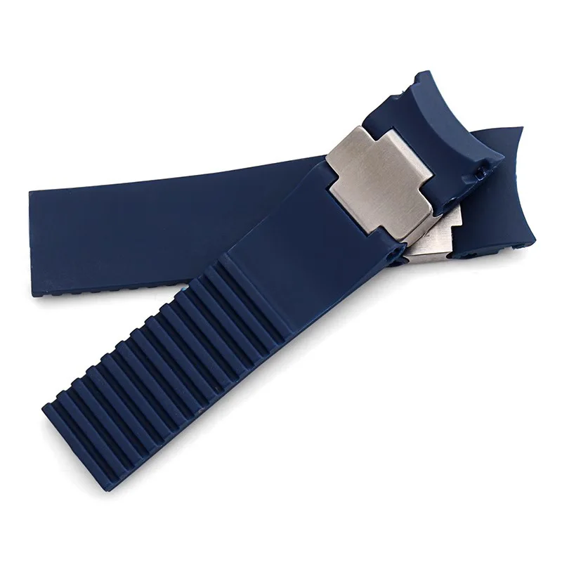 For Ulysse Nardin High Quality Silicone Rubber Watch Band 263 DIVER Curved End Strap 22mm Waterproof Belt Watch Bracelets