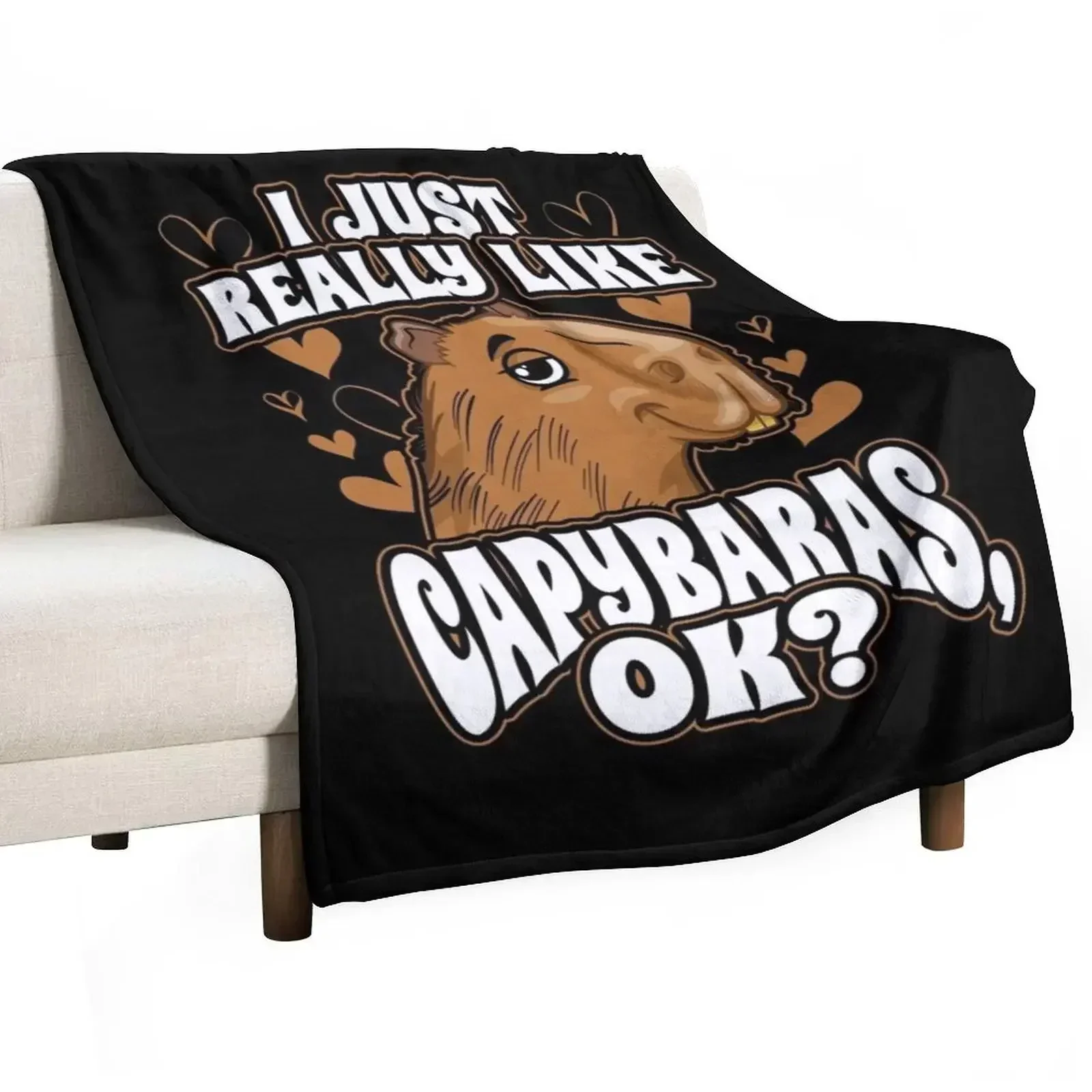 

I Just Really Like Capybaras OK Throw Blanket Decorative Sofas for winter Weighted Blankets