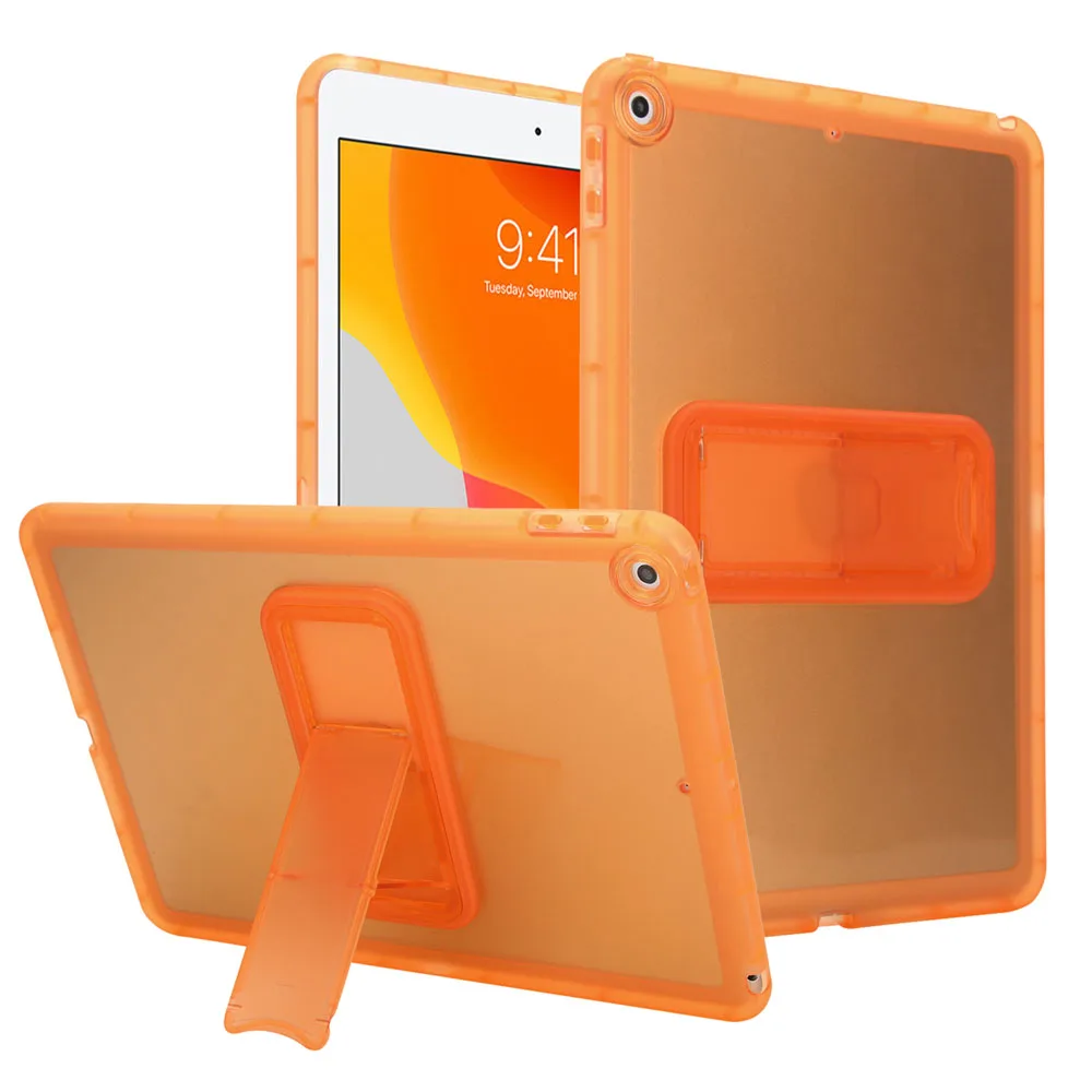 Transparency Stand Case for iPad 7th 8th 9th 10.2inch TPU Back Cover Shockproof Protective Shell for iPad 7 8 9 Tablet Case