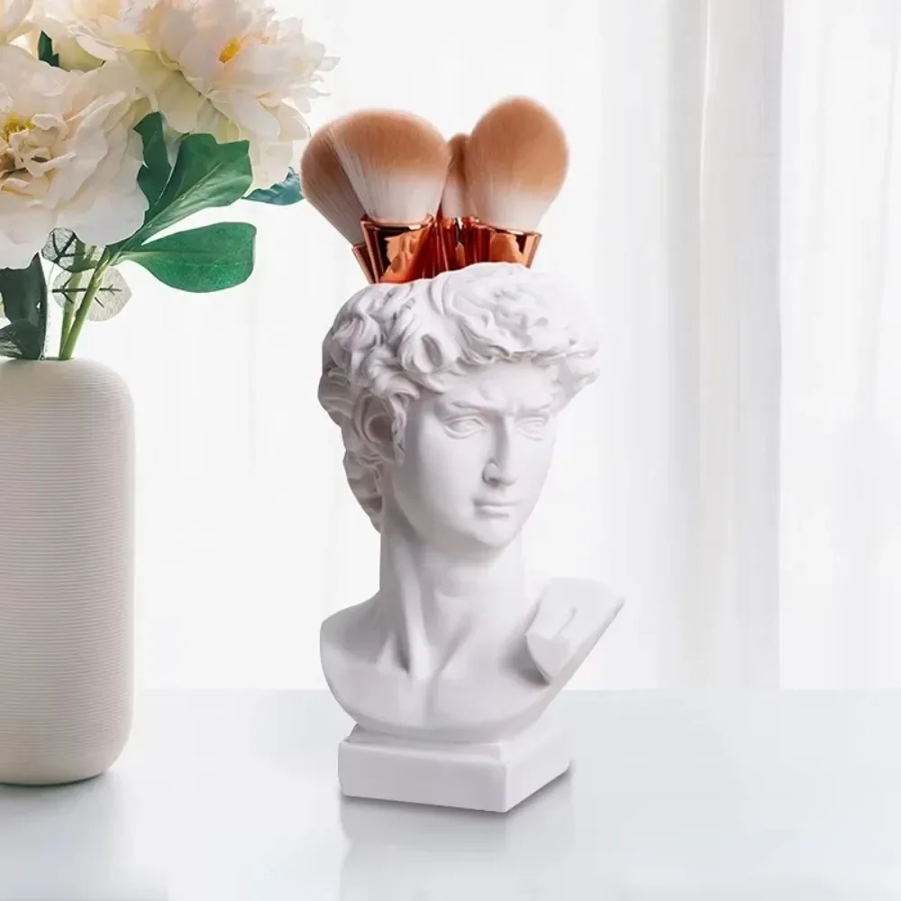 Resin David Vase Face Head Interior Decorative Flowerpot Modern Jars Home Decoration Flower Arrangements Desktop Art Sculpture