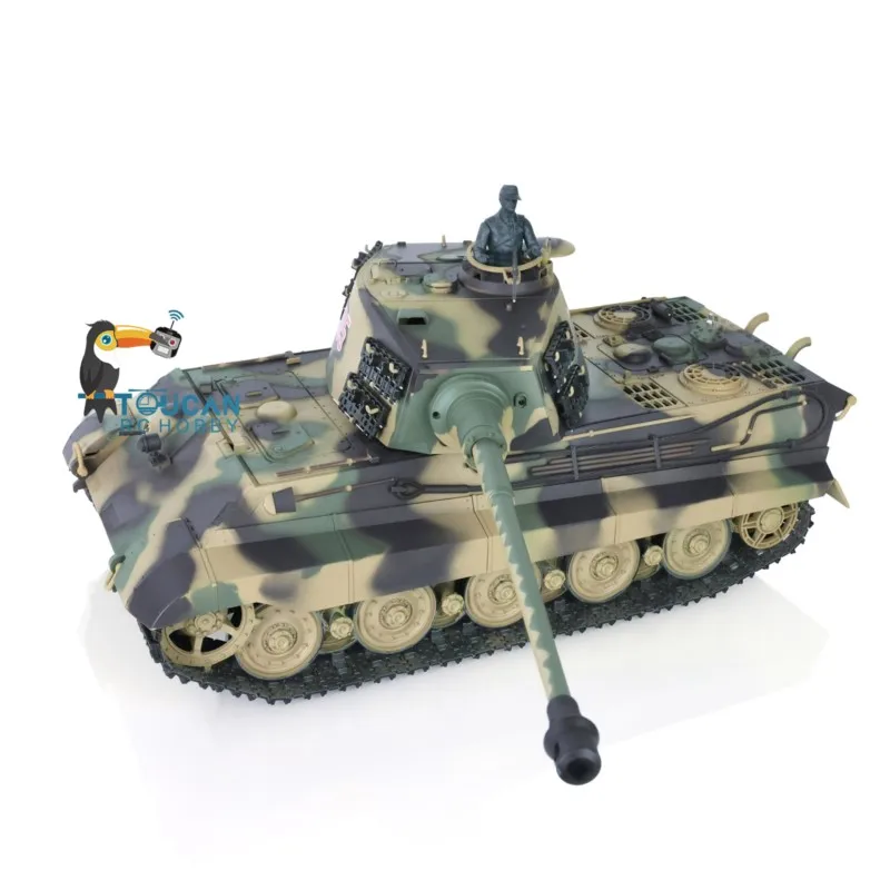 2.4G 1/16 Henglong 7.0 Plastic Duitse King Tiger RTR RC Tank 3888A Afstandsbediening Model voor Militaire Fans