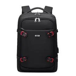 WIERSOON 42L Male Expandable Large Capacity Travel Backpack Men 17 inch Laptop USB Recharging Multi-layer Space Travel Male Bag