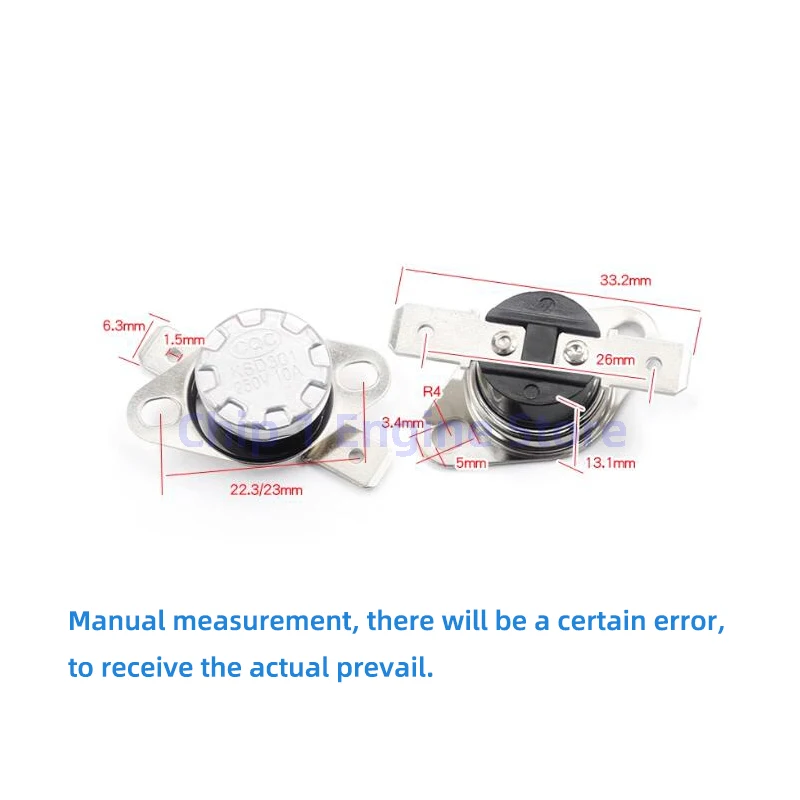 5PCS Temperature controller to prevent dry burning KSD301 250V10A 45/50/65/70/75/80/85/90/95/100/105/110/115C temperature switch