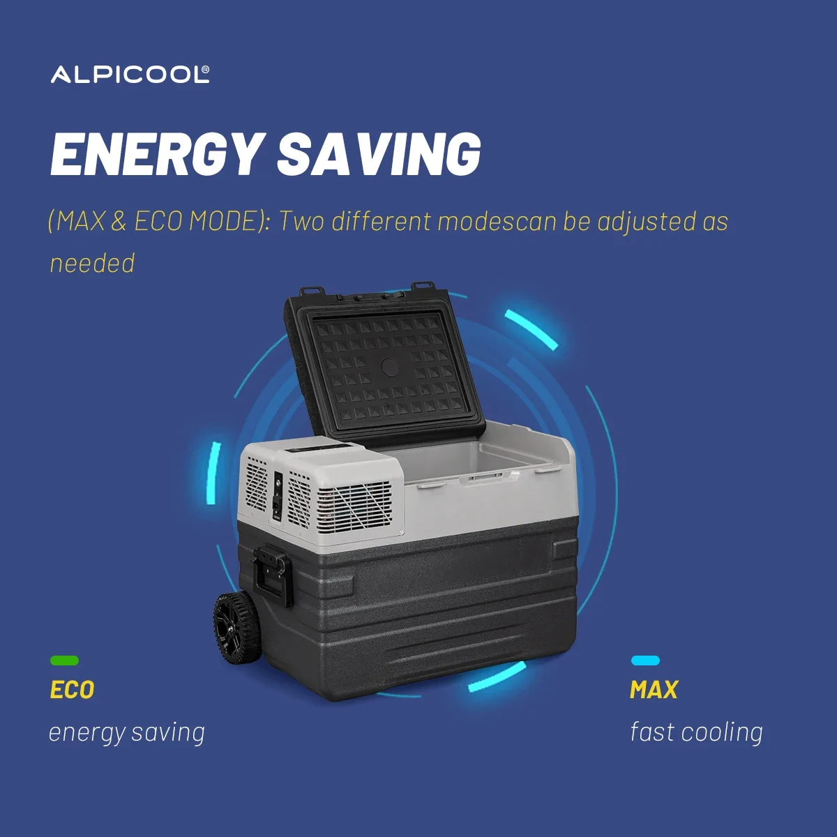 NX62 Alpicool 62L mini refrigerador congelador para el hogar 12v 24v dc refrigeración del coche compresor de aire refrigerador congelador solar marino