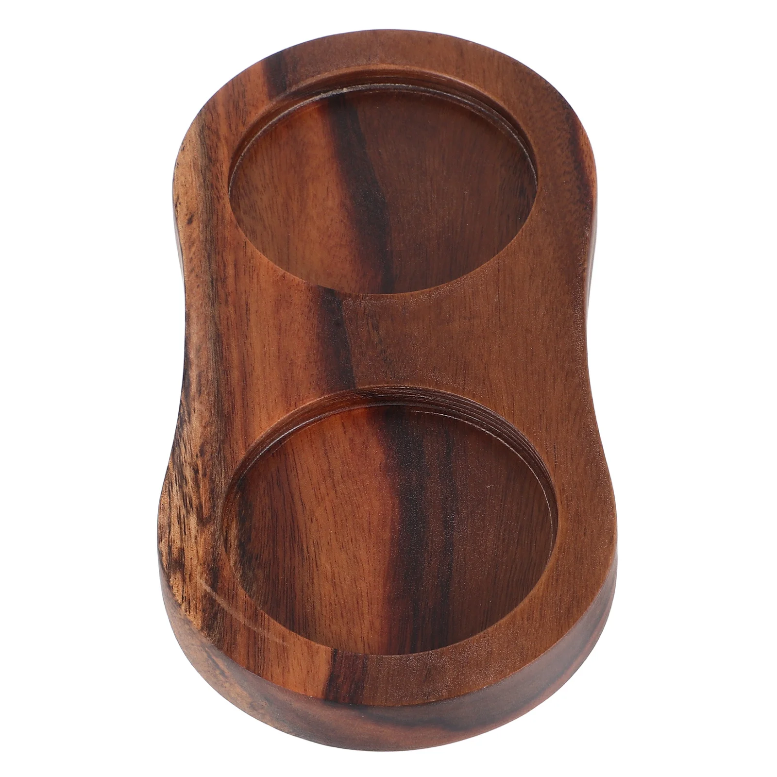 

Wooden Grinder Stand 2 Slot Mill Rest Kitchen Countertop Spice Organizer Pepper Grinder Base Salt and Pepper Holder Condiment