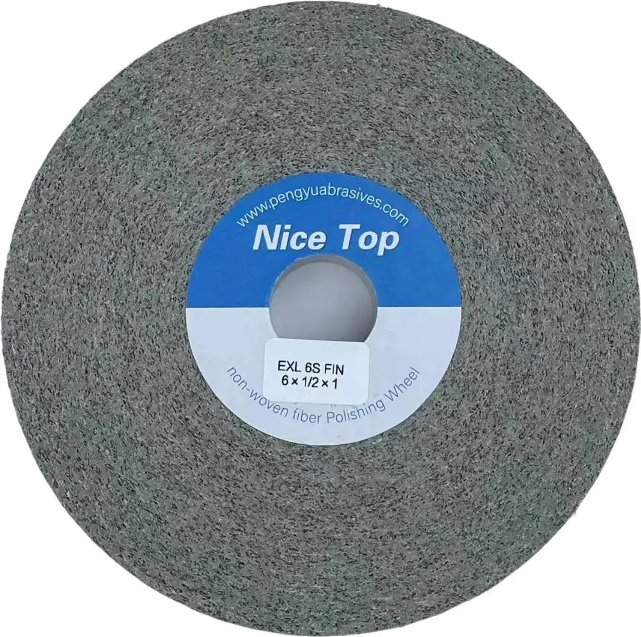 ล้อขัดเงาและลบคมแบบโค้งงอ Nice Top EXL 6S FIN ขนาด 6x1/2x1 นิ้ว สำหรับใบพัดเครื่องยนต์กังหัน ใช้กับเครื่องเจียร