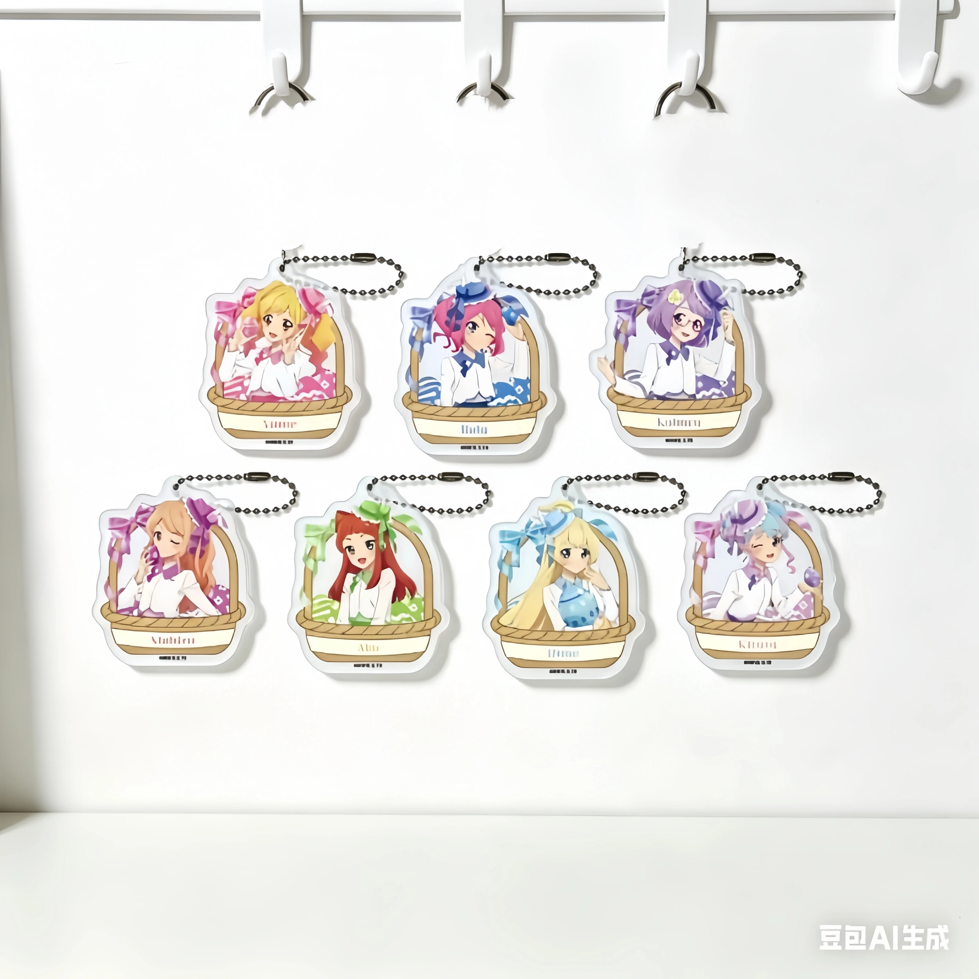 НОВАЯ-аниме-фигурка-aikatsu-stars-Акриловые-брелоки-подвески-с-персонажами-mahiru-kasumi-милые-креативные-подарки-украшения-пасхальные-сувениры