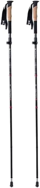 

Carbon Fiber Trekking Poles with X Carbon Tech, Ergonomic Cork Grip, Quick-Lock Adjustment