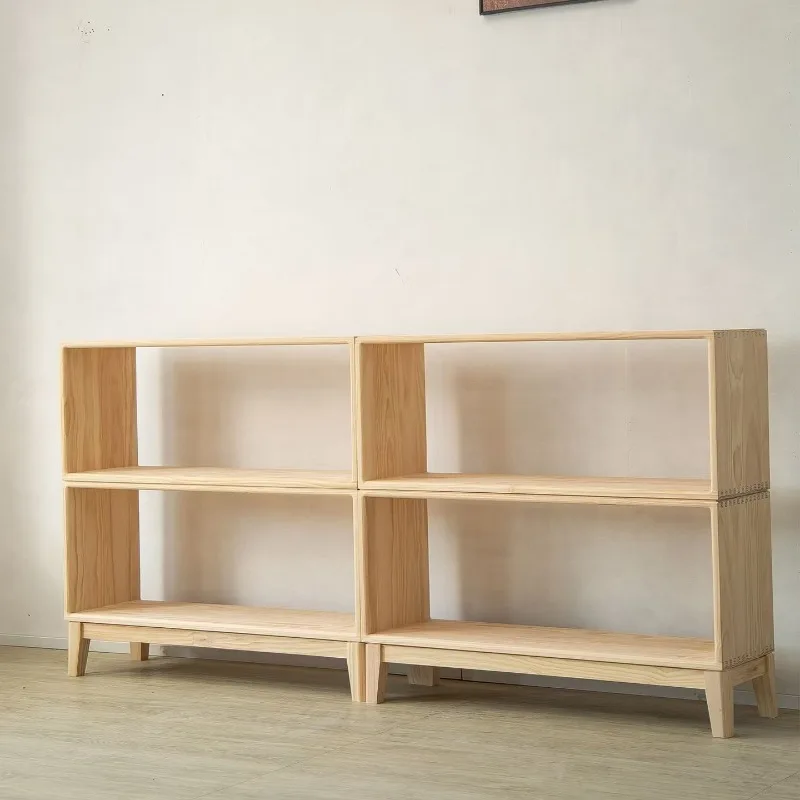 

Solid wood combination lattice cabinet household partition storage cabinet bay window bookshelf storage floor low bookcase custo