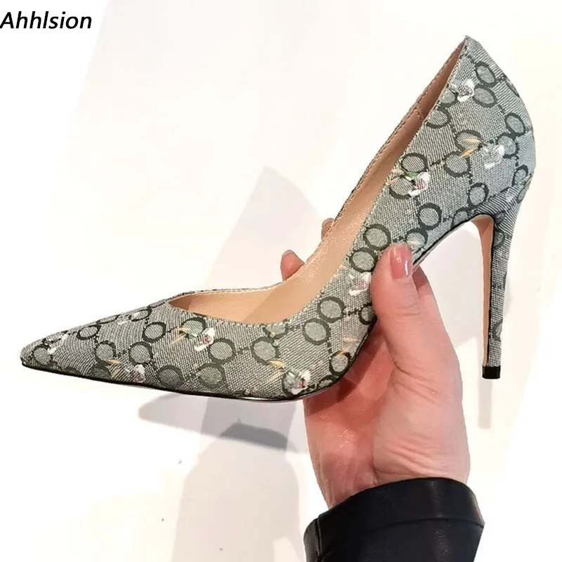 

Ahhlsion/Новые модные женские туфли-лодочки, пикантные туфли на шпильке с острым носком, красивые светло-голубые банкетные туфли, женские размеры США 5-13