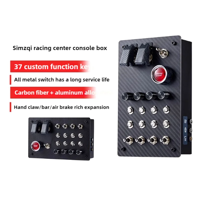 ABJF-Horizontal Caixa de Botão Sim Sim Simular de Caixa de Controle de Corrida Multi-Função Para Thrustmaster Simagic Fanatec