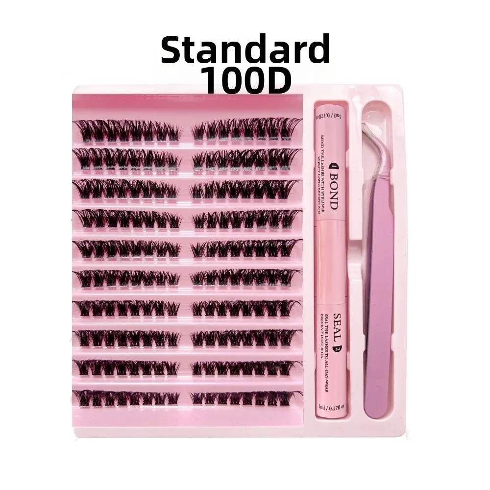 3D Mink Effect Cluster Lashes 8-16mm Natural Look Eyelash Extension Large Capacity Fluffy Texture Faux Mink Eyelashes for Women