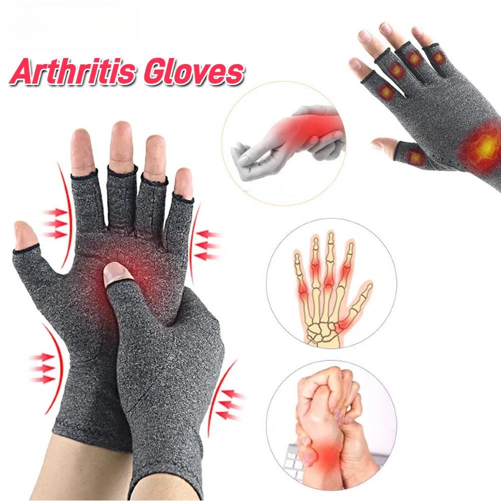 Arthritis Gloves Fingerless Gloves Arthritis Pain Relief Gloves for Men and Women for Arthritis Carpal Tunnel Osteoarthritis