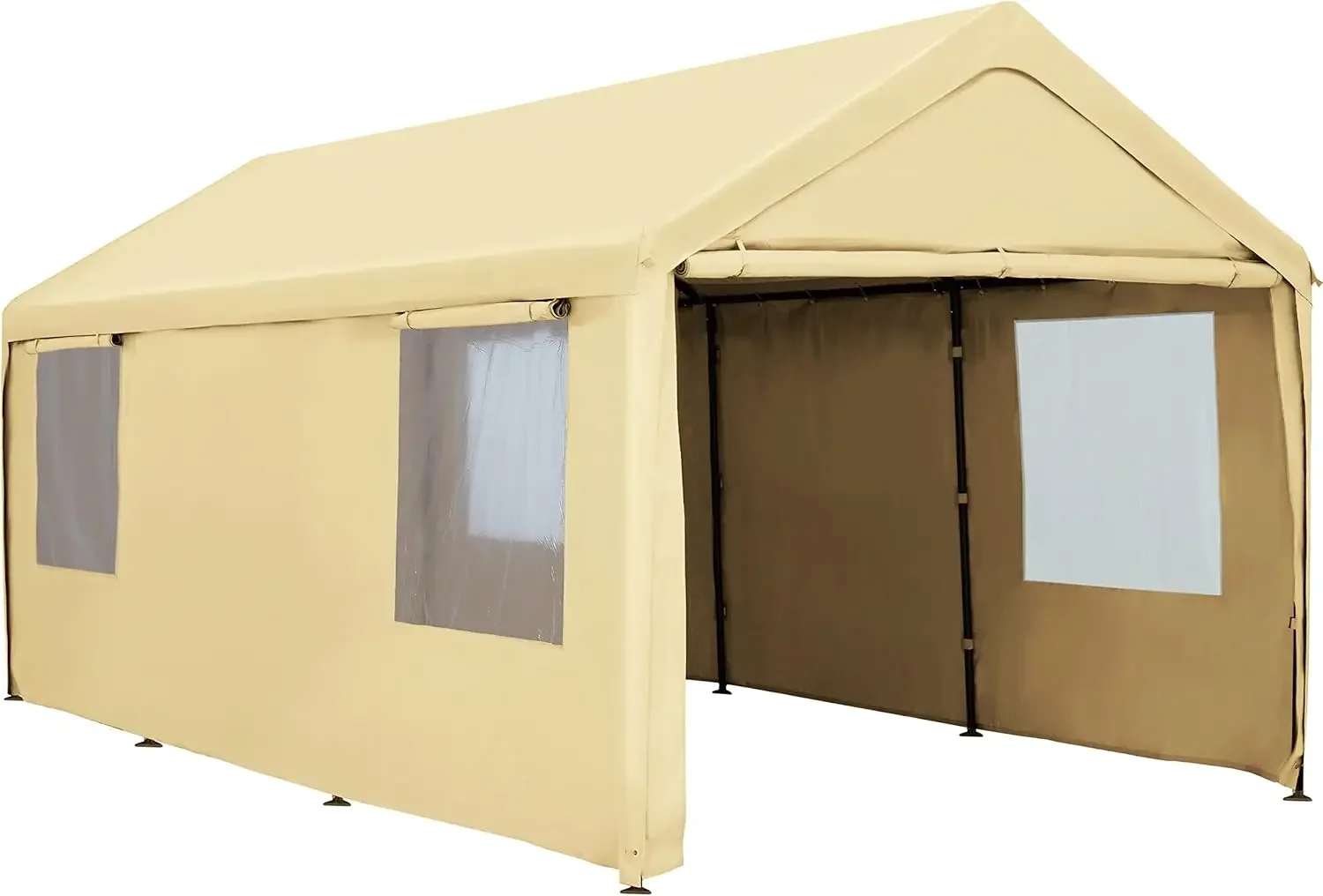 Toldo portátil para coche, carpa resistente con paredes laterales y puertas extraíbles, refugio de garaje para barco, fiesta, 12x20 pies