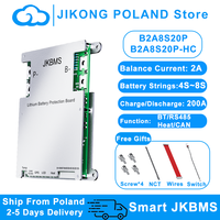 JIKONG JK BMS B2A8S20P 4S 8S Current 2A Active Balance Smart BMS 200A with BT RS485 Heat CAN for Lifepo4 Li-ion Lto Battery BMS