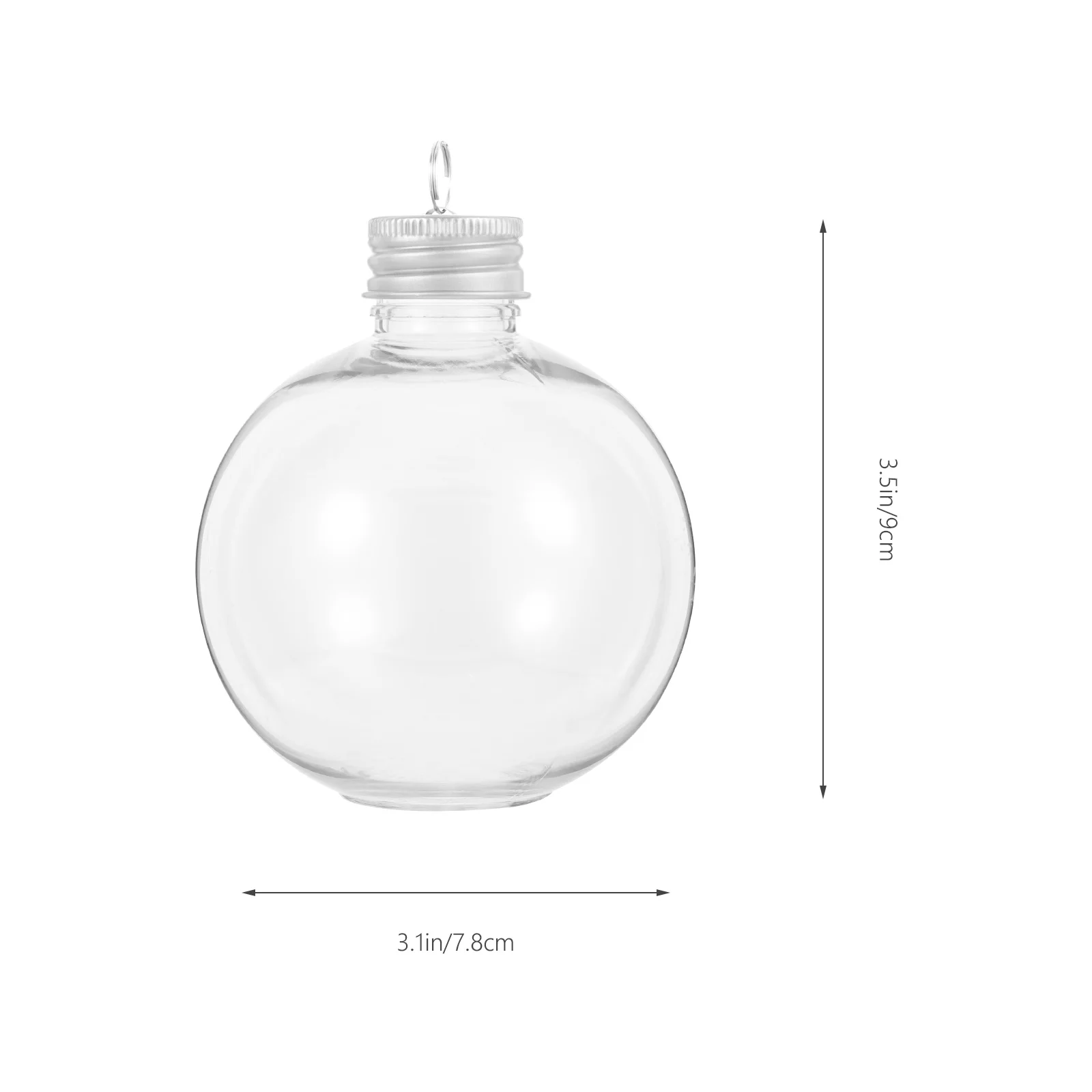 10 Pcs Light Bulb Christmas Spherical Bottle Portable Clear Bottles Empty Airtight Juice Silver Anti-leak Coffee Man